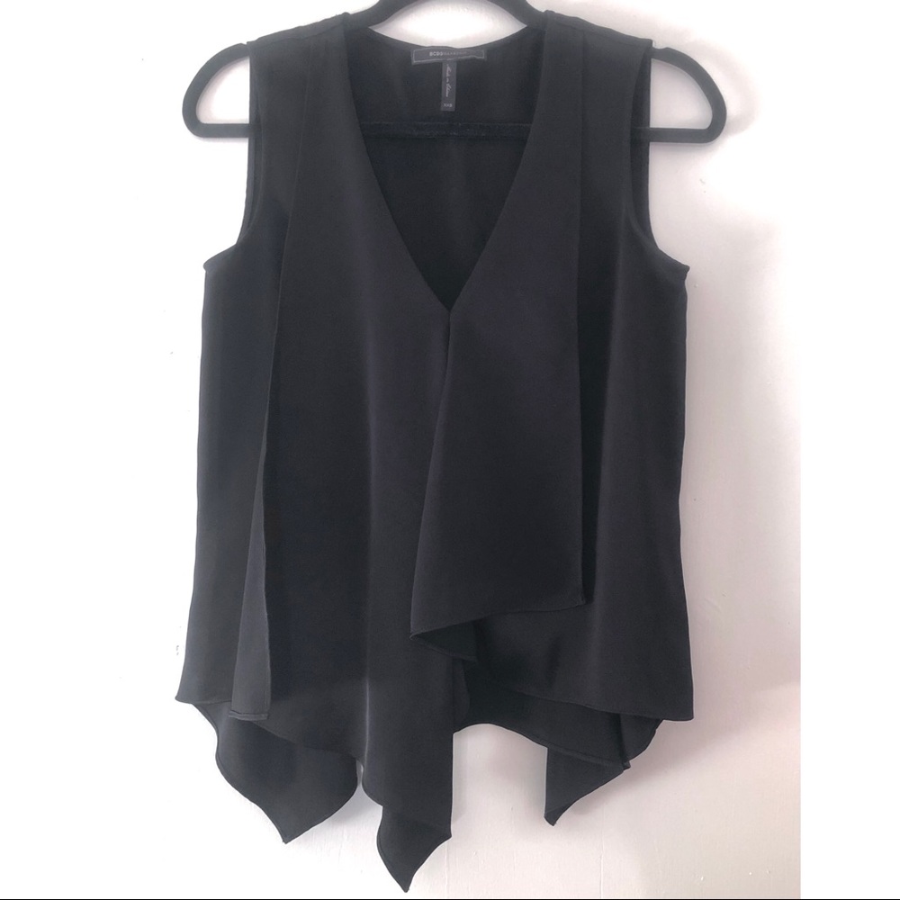 BCBG Maxazria Black Dressy Top